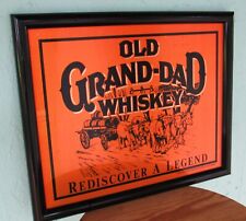 Vintage OLD GRAND DAD WHISKEY Bar Wall Sign mirror 22