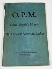 1931 O.P.M Other People's Money Garet Garrett WW1 US German Debt Rescue Germany picture