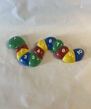 Vintage Rainbow Caterpillar Homco Numbered 1-10 Resin Worm Wall Hanging Figure picture