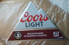 COORS LIGHT TIN SIGN FLORIDA SEMINOLES COLLEGE FOOTBALL  picture