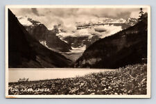 RPPC Scenic Mountain View at Lake Louise Real Photo Postcard picture