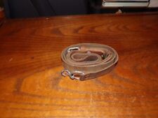Hungarian light brown leather military rifle sling with clip on end used picture