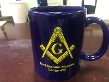 Cobalt Blue Masonic Coffee Mug picture