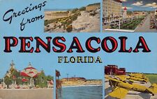 Pensacola Florida FL Greetings From Larger Not Large Letter Multi-Scene Postcard picture
