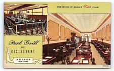 HUDSON, NY New York ~ PARK GRILL & RESTAURANT c1940s Roadside Linen Postcard picture
