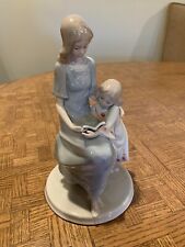 MEICO INC Porcelain Figurine Mother and Child Reading VINTAGE  Retired 8