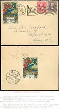 5/10/1897 CHICAGO CDS, 2 STOCKHOLM EXHIBITION LABELS FOREIGN USE DENMARK, #273 picture