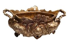 Vintage Brass Italian Style Rococo Jardiniere Planter Made in Italy picture
