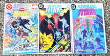 New Teen Titans # 1 (1984) & 1982 & 1985 Annuals.  High Grade. picture