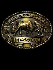 1981 NFR Bull Fighting Belt Buckle Hesston Rodeo Collectors PRCA New picture