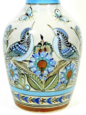 Vintage Tonala Mexican Pottery Vase Birds 16