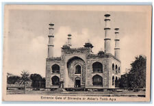 c1920's Entrance Gate of Sikarandra or Akbar's Tomb Agra India Posted Postcard picture