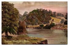 ANTQ Goodrich Castle from River, Goodrich, England, Postcard picture