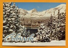 Postcard CO: Winter Time In The Rocky Mountains. Colorado. picture
