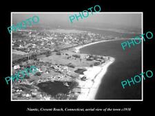 OLD 8x6 HISTORIC PHOTO OF NIANTIC CONNECTICUT AERIAL VIEW CRESENT BEACH c1938 picture