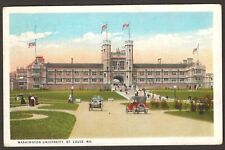 1930 Washington University, St. Louis, Missouri MO Postcard Campus & Old Cars picture