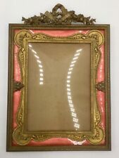 Antique French Gilt-Bronze Picture Frame Guilloche Enamel France picture