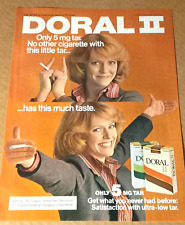1980 print ad page - Doral Cigarettes - pretty blonde lady smoking Advertising picture