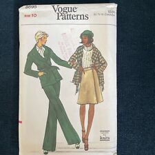 1970 Vogue 8695 NEW Wrap Jacket & Wide Leg Pant , Wrap Skirt Size 10 picture
