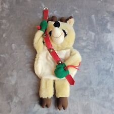 Vintage 1981 Hallmark Christmas Stocking Reindeer Stuffables Plush Pocket Pouch picture