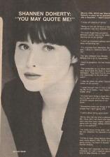 Shannen Doherty Jennie Garth teen magazine pinup clipping Quote me Teen Dream picture