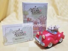 Hallmark 1990 TENDER TOUCHES Mice in Red Car Huggy Valentine's Day Figurine picture