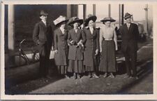 1910s RPPC Real Photo Postcard Fashionable Ladies & Gents / Names on Back picture