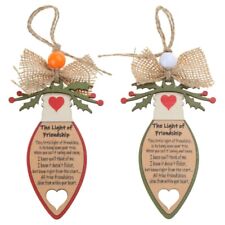 Wooden Plaques Christmas The Light Of Friendship Ornaments For Christmas Tree picture