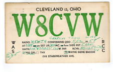 Ham Radio Vintage QSL Card      W8CVW   1958   Cleveland, Ohio picture