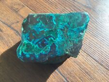 natural chrysocolla malachite azurite stone with one polished side 1020 grams picture