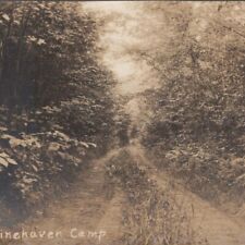 Vintage 1925 RPPC Trail Road Hike Pinehaven Camp Lake Maine Postcard picture