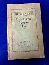 Vintage 1934 CHAUTAUQUA COUNTY FAIR Booklet Dunkirk NY Many Ads picture