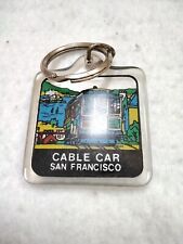 Vintage Cable Car Trolley San Francisco California Keychain Key Ring Chain Fob picture