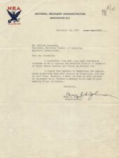 HUGH JOHNSON - TYPED LETTER SIGNED 09/19/1933 picture