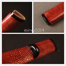 Red Rayskin Saya with Horn Mountings for Japanese Samurai Katana Sword replace picture
