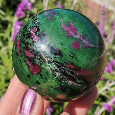 Ruby Zoisite Crystal Sphere 368 Grams | 60mm | Grade A |  UV REACTIVE picture
