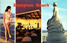 VINTAGE POSTCARD THREE (3) SCENES AT HAMPTON BEACH NEW HAMPSHIRE 1970s picture