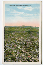 Birds Eye Aerial View HOLLYWOOD CALIFORNIA #47 White Border Postcard 1655-N picture