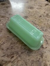 Tablecraft Jadeite Criss Cross Covered Butter Dish Retro picture