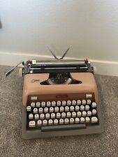 1960s peach pink Royal typewriter carry edition with case and key picture