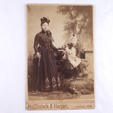 Doll Girl Mother Cabinet Card c1875 Jackson Tennessee McClintock Harper TN C530 picture
