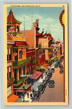 San Francisco CA-California Chinatown Oriental City Scene  Vintage Postcard picture