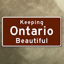 Keeping Ontario Beautiful Canada route marker road highway sign 60x30cm picture