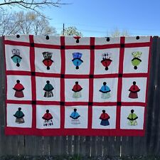 Rare Antique Native American Indiana Girl Maiden Hand Stitched Quilt 82 x 71 picture