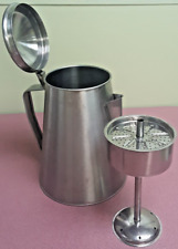 VINTAGE Stainless-Steel Percolator 6 Cup Stovetop Camping / Emergency Coffee Pot picture