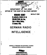 294 Page 1950 Translated German Radio Intelligence WWII 1936-1945 Text on CD picture