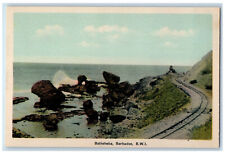 c1940's Railway View Bathsheba Barbados B.W.I. Vintage Unposted Postcard picture