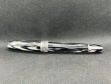 Montegrappa Extra 1930 Collection B&W Celluloid With Sterling Trim 18k F Nib picture