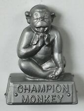1963 Premium Cracker Jack Prize Snap Together Trophy Champion Monkey Toy picture