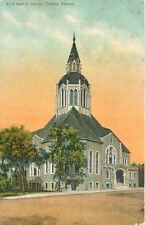 Topeka Kansas~First Baptist Church~1910 Postcard picture